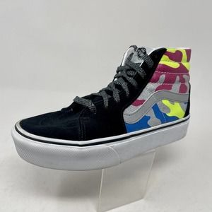 Vans Sk8-Hi Platform 2 Off The Wall Skateboard Black White Womens 7 L.6.7-1099